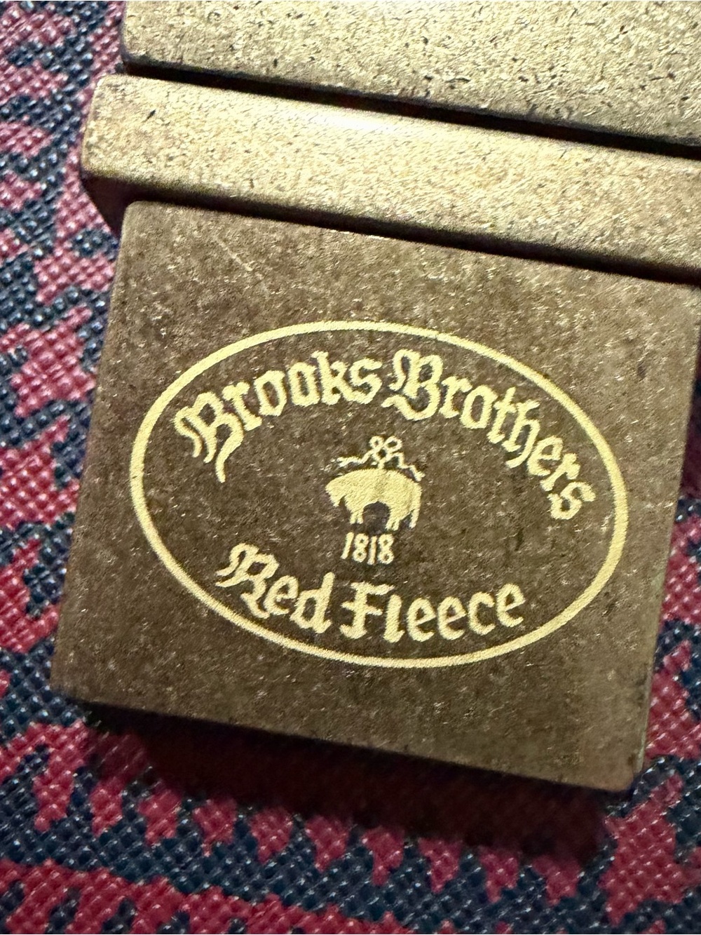 Vintage Brooks Brothers Red Fleece Crossbody bag houndstooth plaid - Picture 8 of 11